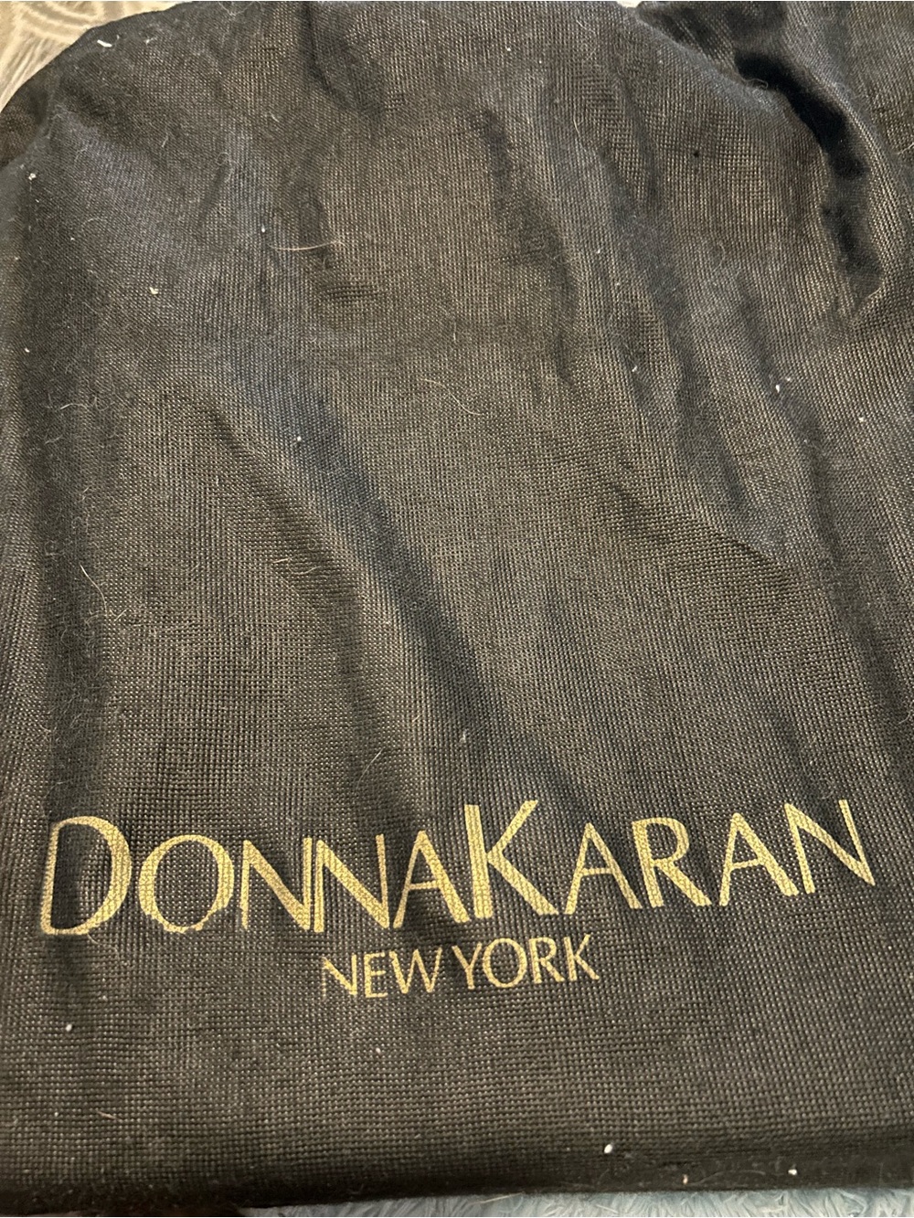 Donna Karan Black Satchel Dust Bag with Gold Logo